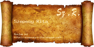 Szepesy Rita névjegykártya